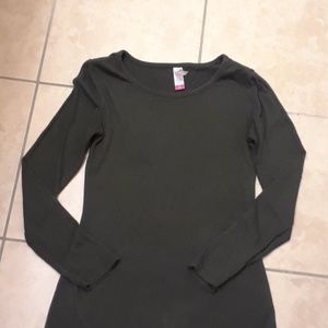 Dark green long sleeved maternity top